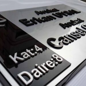 Avukat Ofis Kapı Tabelası