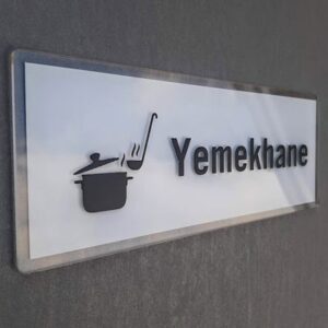Yemekhane kapi tabelasi