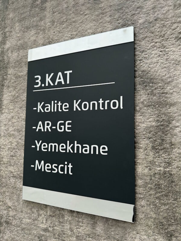 Yemekhane Kapı İsimliği